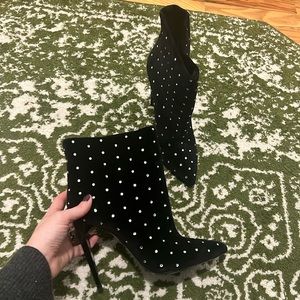 Never worn! Rhinestone Saint Laurent Boots